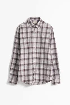 Camisa slim algodón cuadro tartán