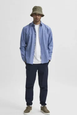 Camisa slim fit de algodón orgánico