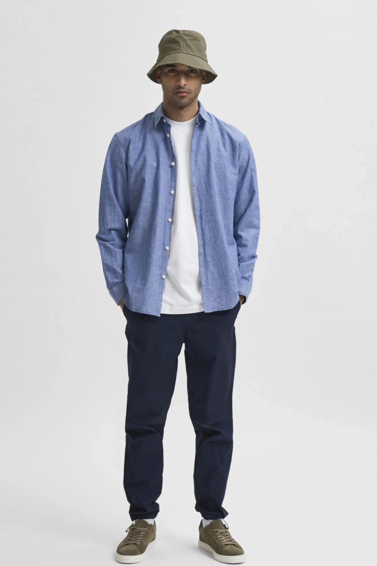 Camisa slim fit de algodón orgánico
