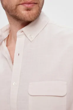 Camisa Slub Lisa Bolsillos