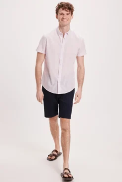 Camisa Slub Microrayas SPF