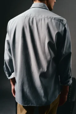 Camisa twill liso tencel algodón