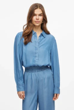 Camisa vaquera manga larga