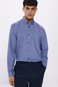 Camisa vestir bicolor