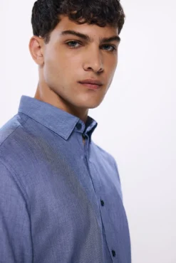 Camisa vestir bicolor