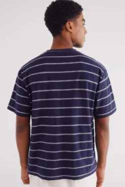 Camiseta algodón slub rayas