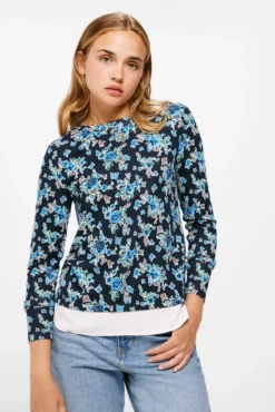 Camiseta Bimateria Estampada