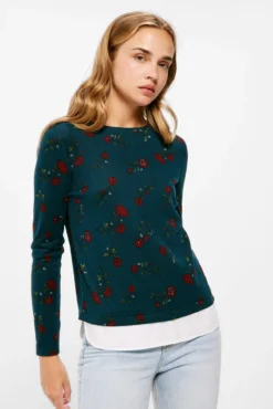 Camiseta Bimateria Estampada