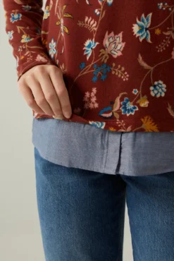 Camiseta Bimateria Estampada