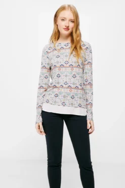 Camiseta Bimateria Punto Cortado Estampada