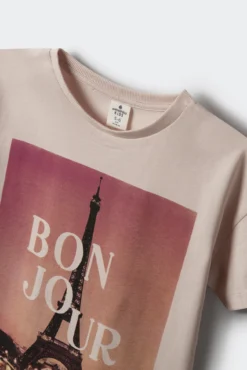 Camiseta Bonjour niña