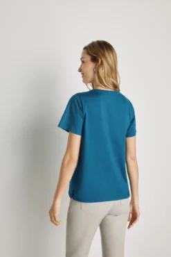 Camiseta bordada manga corta