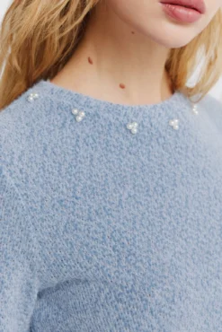 Camiseta chenilla cuello fantasía