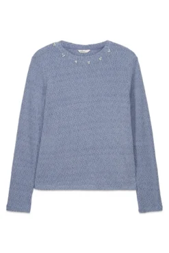 Camiseta chenilla cuello fantasía
