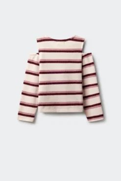 Camiseta chenilla hombros descubiertos niña