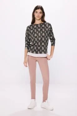 Camiseta combinada estampada