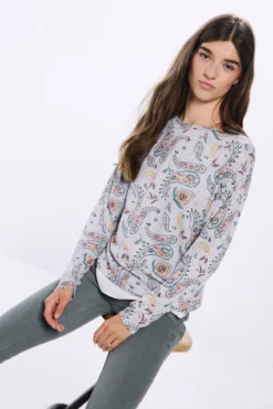 Camiseta combinada estampada
