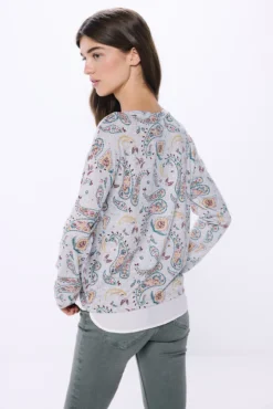 Camiseta combinada estampada