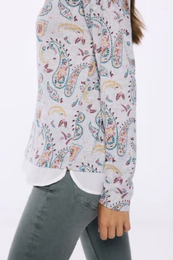 Camiseta combinada estampada