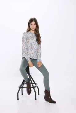 Camiseta combinada estampada
