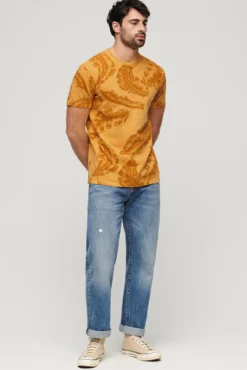 Camiseta con estampado sobreteñido Vintage
