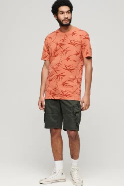 Camiseta con estampado sobreteñido Vintage