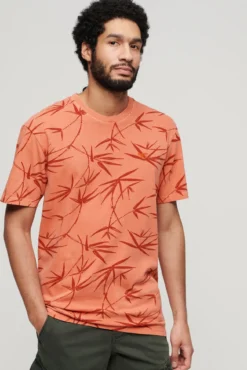 Camiseta con estampado sobreteñido Vintage