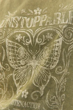 Camiseta con print de mariposa