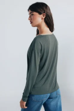 Camiseta cuello lurex