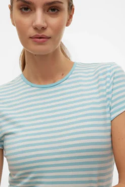 Camiseta de manga corta a rayas
