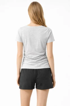 Camiseta de manga corta con fruncido