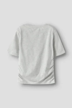 Camiseta de manga corta con fruncido