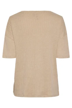 Camiseta de mujer de manga corta y cuello cerrado