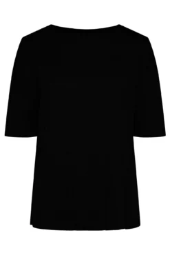Camiseta de mujer de manga corta y cuello cerrado