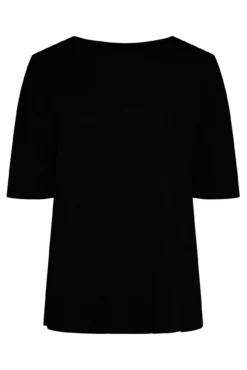 Camiseta de mujer de manga corta y cuello cerrado