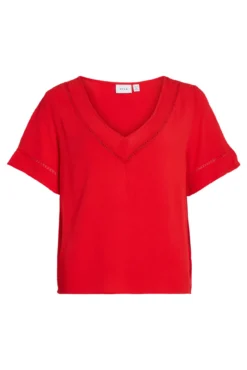 Camiseta de mujer manga corta calados