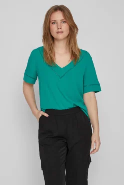 Camiseta de mujer manga corta calados