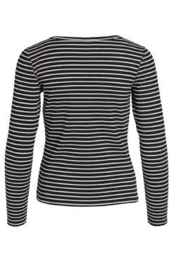 Camiseta de mujer manga larga cuello pico