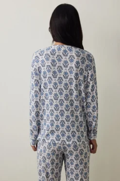Camiseta de pijama floral y efecto térmico Tea Time