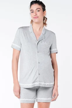 Camiseta de pijama maternity encaje
