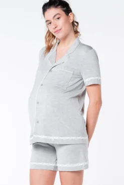 Camiseta de pijama maternity encaje