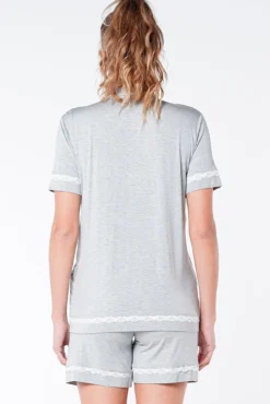 Camiseta de pijama maternity encaje