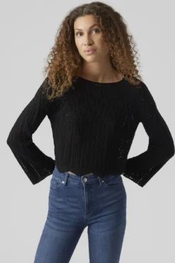 Camiseta de punto de mujer de manga larga