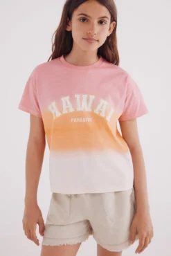 Camiseta dip dye niña