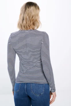 Camiseta entallada rayas lurex