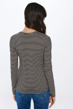 Camiseta entallada rayas lurex