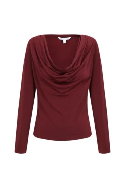 Camiseta escote drapeado