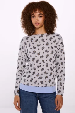Camiseta estampada combinada