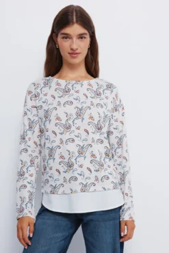 Camiseta estampada combinada
