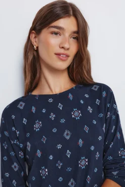 Camiseta estampada combinada